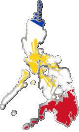 Fahnen Asien Philippinen Karte 