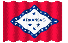 Banderas América U.S.A - Estados Arkansas Ondulación 
