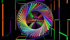 Nachrichten Spanisch Feliz Cumpleaños Abstracto - Geométrico Animierter Hintergrund 001 