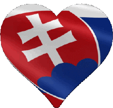 Flags Europe Slovakia Heart 