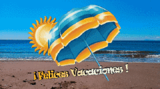 Mensajes Español Felices Vacaciones Fondo animado 003 