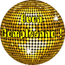 Mensajes Italiano Buon Compleanno Astratto - Geometrico Fondo transparente 013 