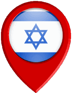 Banderas Asia Israel Marcador de ubicación 