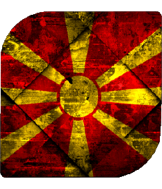 Bandiere Europa Macedonia Quadrato 