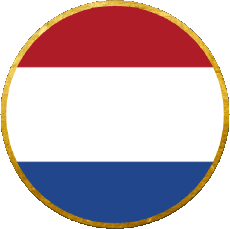 Drapeaux Europe Pays-Bas Rond 