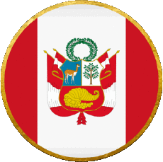Fahnen Amerika Peru Runde 