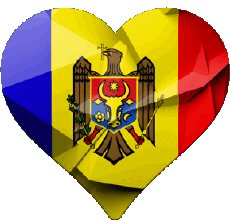 Bandiere Europa Moldova Cuore 