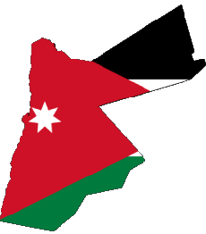Flags Asia Jordan Map 