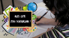 Messages Allemand Alles Gute zum Schulbeginn Fond Animé 005 