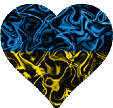 Bandiere Europa Ucraina Cuore 