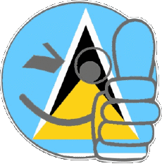 Flags America St. Lucia Smiley - OK 