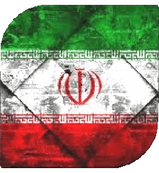 Drapeaux Asie Iran Carré 