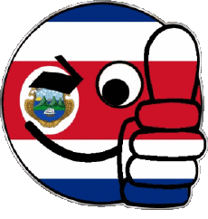 Drapeaux Amériques Costa Rica Smiley - OK 