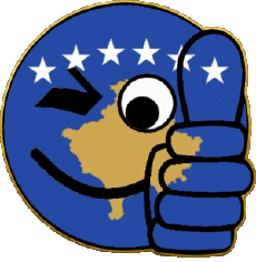 Drapeaux Europe Kosovo Smiley - OK 