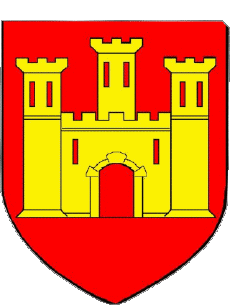 Blasón-Banderas Francia Departamentos - Ciudades 09 SAVERDUN 