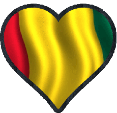 Banderas África Guinea Corazón 