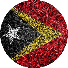 Drapeaux Asie Timor Oriental Rond 