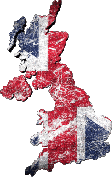 Bandiere Europa UK Carta Geografica 