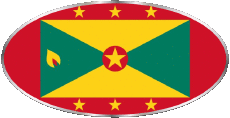 Banderas América Islas granada Ovale 01 