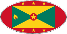 Fahnen Amerika Grenada-Inseln Oval 01 