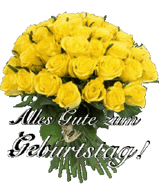 Messages German Alles Gute zum Geburtstag Blumen 015 