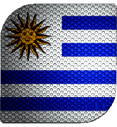 Flags America Uruguay Square 