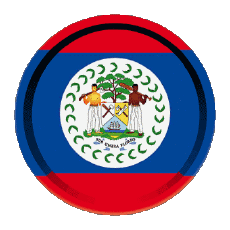 Drapeaux Amériques Belize Rond - Anneaux 