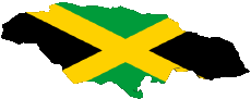 Flags America Jamaica Map 