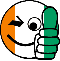 Fahnen Afrika Elfenbeinküste Smiley - OK 