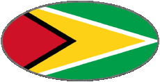Bandiere America Guyana Ovale 