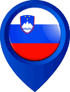 Flags Europe Slovenia Location Pin 