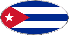 Banderas América Cuba Oval 01 