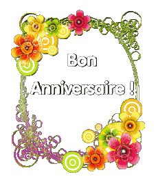 Messages Français Bon Anniversaire Floral 013 