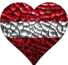 Drapeaux Europe Lettonie Coeur 