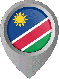 Fahnen Afrika Namibia Standort-Pin 