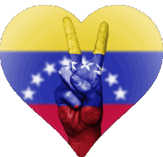 Drapeaux Amériques Vénézuéla Coeur 