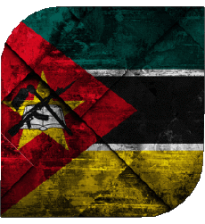 Drapeaux Afrique Mozambique Carré 