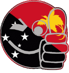 Fahnen Ozeanien Papua Neu-Guinea Smiley - OK 