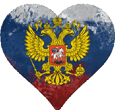 Flags Europe Russia Heart 