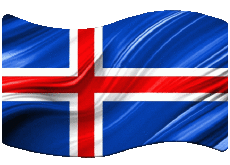 Bandiere Europa Islanda Rettangolo 