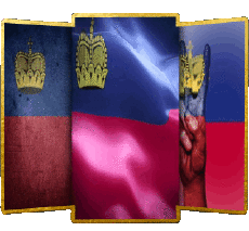 Bandiere Europa Liechtenstein Forma 