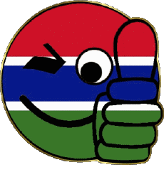 Fahnen Afrika Gambia Smiley - OK 