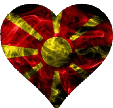 Flags Europe Macedonia Heart 