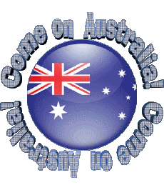 Nachrichten Englisch Come on Australia Map - Flag 