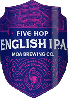 Five hop English IPA-Getränke Bier Neuseeland Moa Five hop English IPA