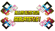 Nachrichten Deutsche Alles Gute zum Geburtstag Zusammenfassung - geometrisch Transparenter Hintergrund 003 