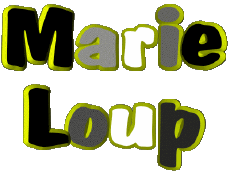 Vorname WEIBLICH - Frankreich M Zusammengesetzter Marie Loup 