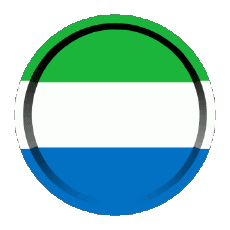 Fahnen Afrika Sierra Leone Rund - Ringe 