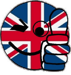 Drapeaux Europe Royaume Uni Smiley - OK 