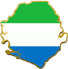 Drapeaux Afrique Sierra Léone Carte 